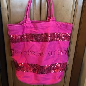 Victoria’s Secret Large Pink Sequin Town Tote